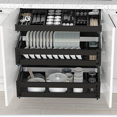 浅拉篮300 350 400深500碗篮550抽屉式800整体橱柜拉篮600碗碟锅