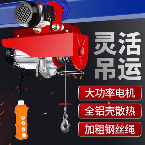 电动吊车220V带跑车0.5吨1龙门架吊机家用小型提升机升降起重机