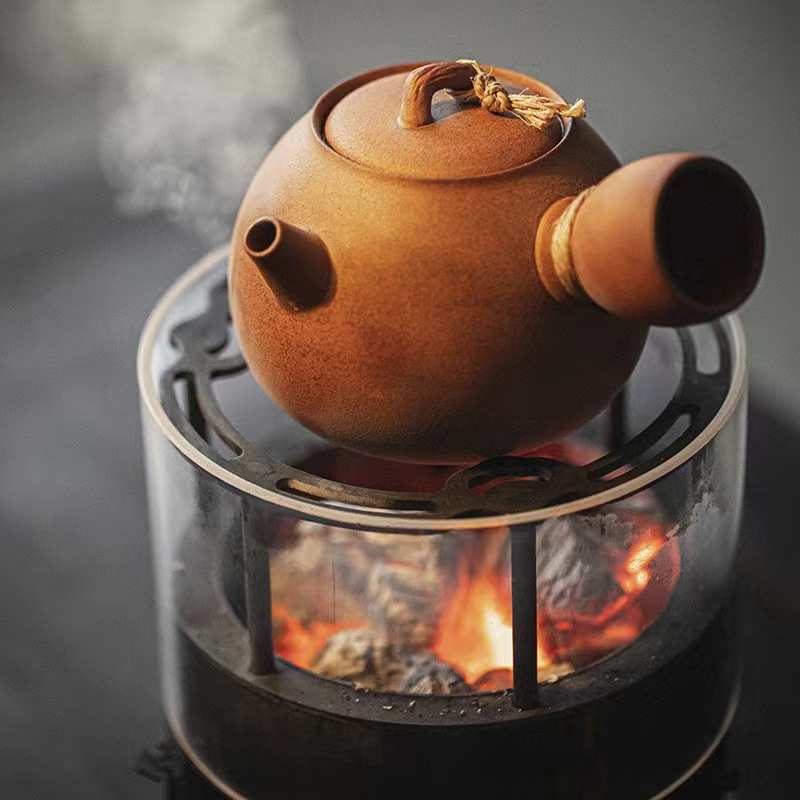 火整套茶壶火室内家用立木煮茶围炉茶炉碳煮日式炉炭茶堂烤碳茶器