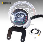 摩托车复古改装 液晶仪表电子转速表可公英里切换多功能指示里程表