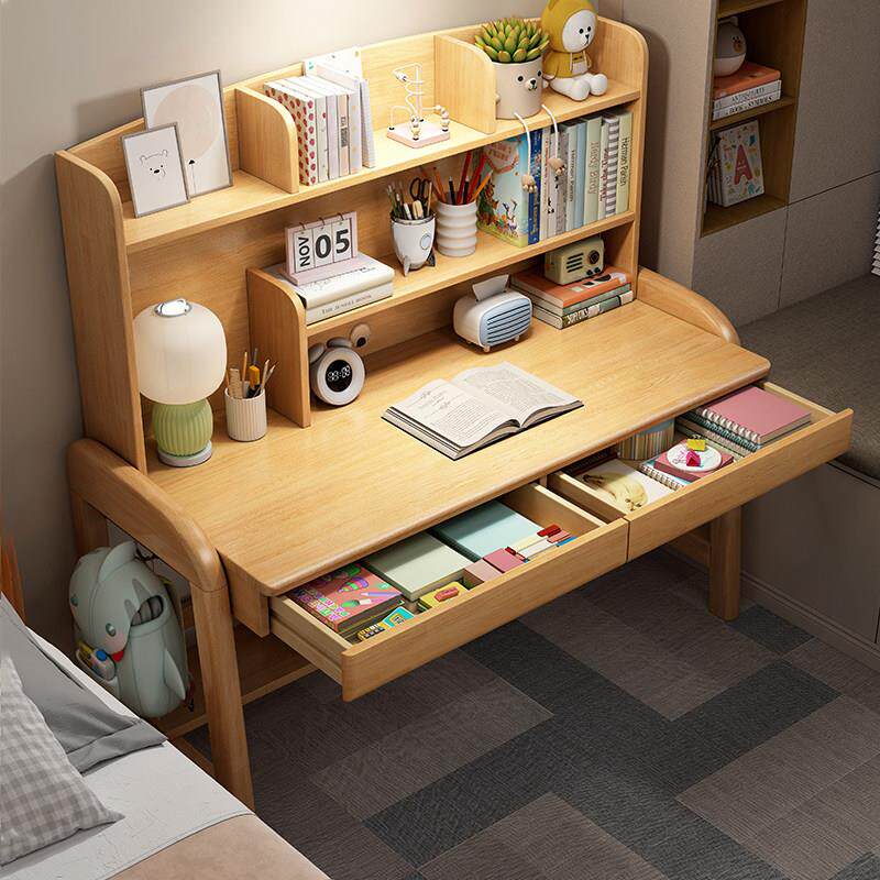 书桌儿童学习桌全实木初中小学生家用可升降课桌小孩书桌椅套装