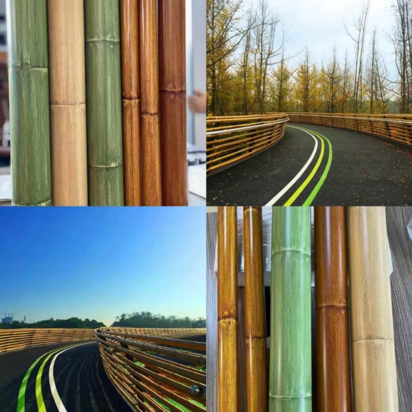 不锈钢竹节管镀锌仿真竹子装饰竹纹铝合金木纹烤漆圆管篱笆护栏