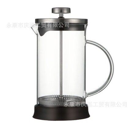 跨境不锈钢过滤 法压壶 高硼硅玻璃冲茶器 咖啡壶