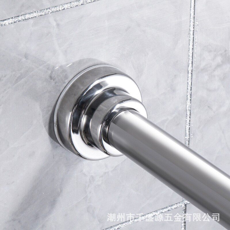 免打孔伸缩晾衣杆不锈钢浴帘杆免打孔撑杆卫生间晾衣杆窗帘直型杆