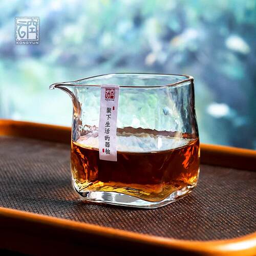 手工小四相玻璃公道杯功夫茶具茶海泡茶分茶杯高档小号茶道套装