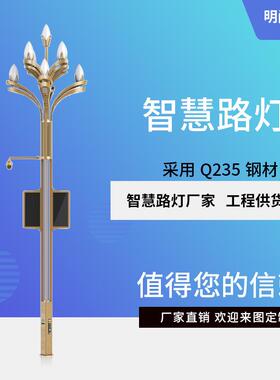 定制多功能LED智慧路灯旅游景区带监控显示屏5G智慧路灯