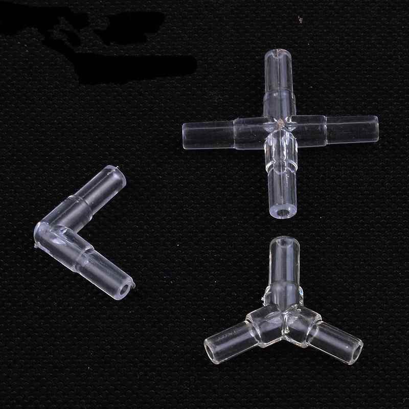 水族增压气管水晶四通三通二通鱼缸增氧机分流分气头增氧泵专用