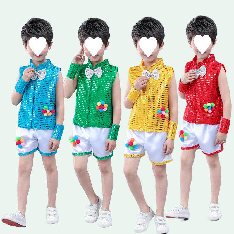 六一儿童舞蹈演出服女可爱大粉色表演服幼儿公主亮片蓬蓬纱裙
