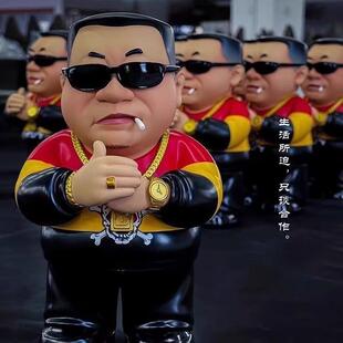 国产Q版闯江湖真人潮玩男生礼物模玩摆件公仔辽北彪哥范德彪手办