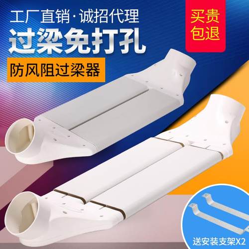 ABS新风管道过梁器过梁弯扁管 pvc 110/75/160/200室内新风系统