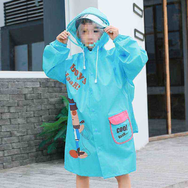 儿童雨衣女小学生幼儿园上学小童女童男童时尚卡通防水男雨披雨具
