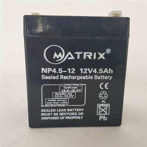 MATRIX矩阵蓄电池NP4.5-12 12V4.5Ah5A7A12V9A12A电梯消防报警器