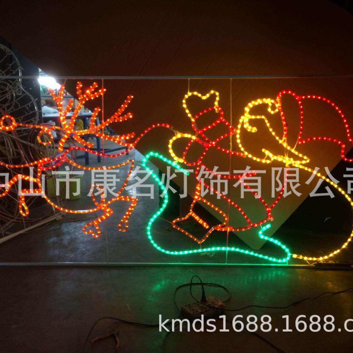 鹿子灯圣诞鹿铁艺灯带灯串工艺品造型花灯小鹿灯图案发光轮廓