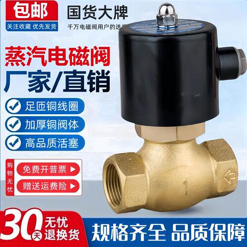 耐高温蒸汽阀电磁阀2L/US-15/20/25/35/40/50蒸气阀控制阀220V24V