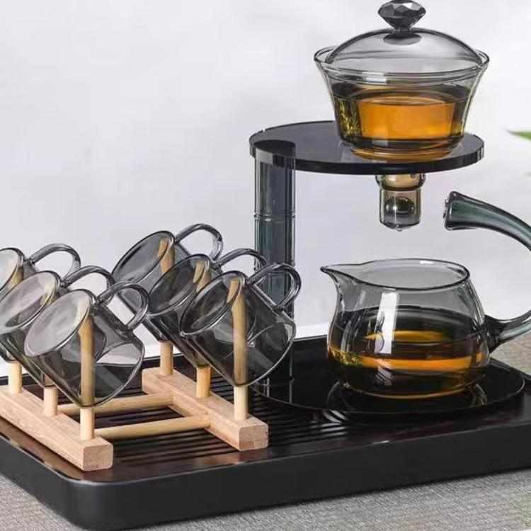 玻璃半全自动茶具套装懒人功夫茶具泡茶器茶壶家用宫灯磁吸煮茶器
