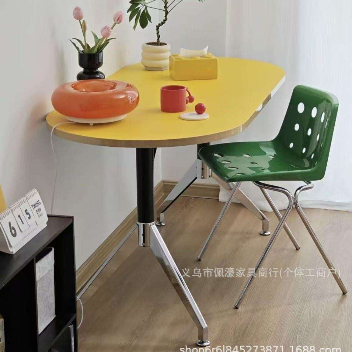 电脑桌台式简约家用书桌餐桌现代轻奢办公洽谈桌椭圆会议桌工作台