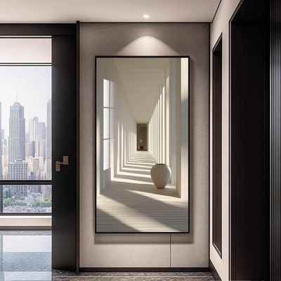 GULAGOS现代简约玄关装饰画入户走廊过道挂画进门正对墙空间延伸