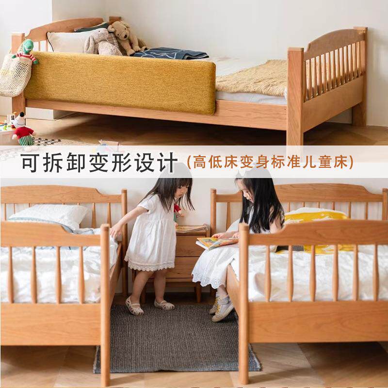 儿童纯女实木床上120下铺双层高低小户型床男孩孩上下铺双胞胎姐