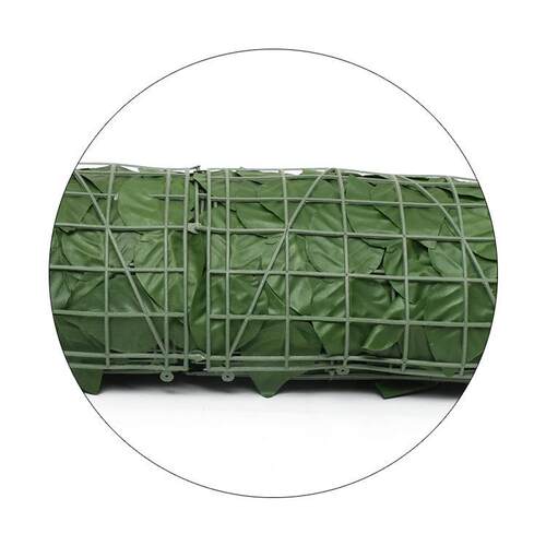 仿真篱笆叶子网户外装修工程植物墙栅栏人造叶庭院篱笆墙绿植