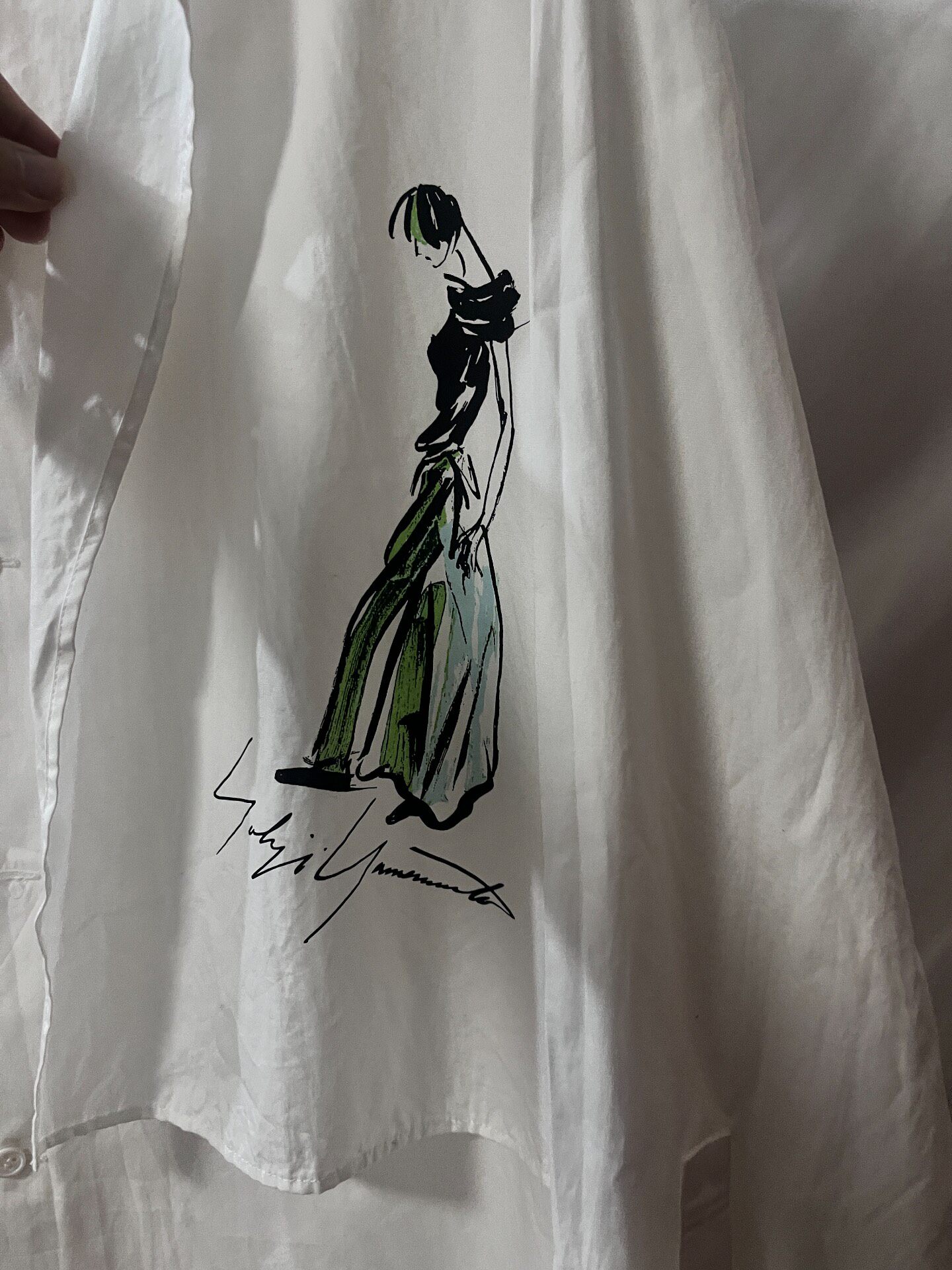 Yohji Yamamoto 21AW Hand-painted Shirt — detail