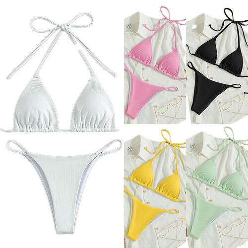 Lace up bikini swimsuit women's beach swimsuit
