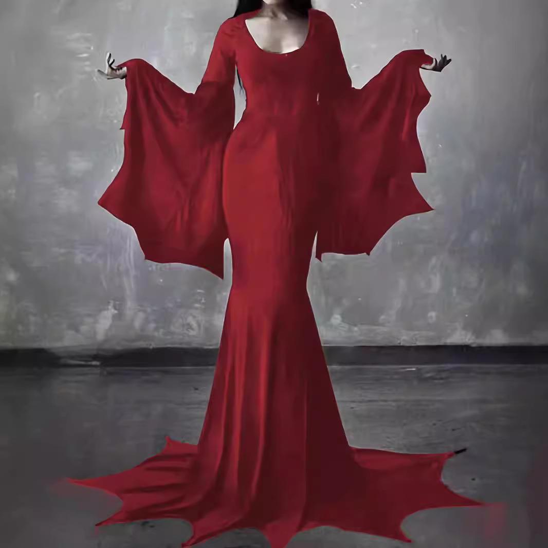 Skirt Maxi Dress Gothic Costume Witch Cosplay Party