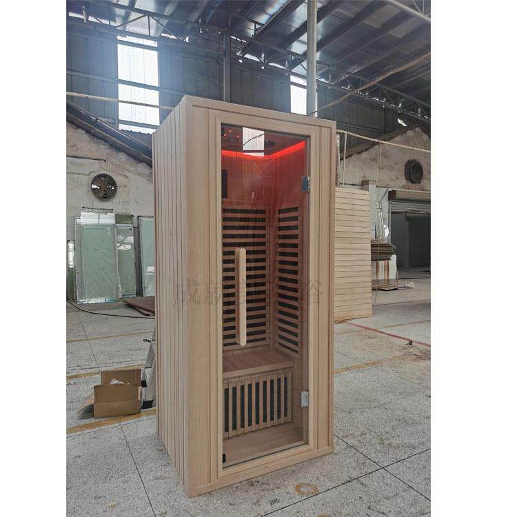 非标锭制单双人汗蒸房家用远红外线光波桑拿房铁杉木干蒸房saunas