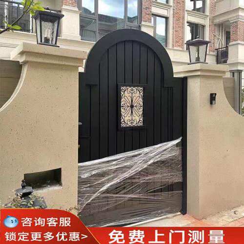 铝艺简约风庭院大门自建房别墅院子门乡村户外花园庭院小院子门