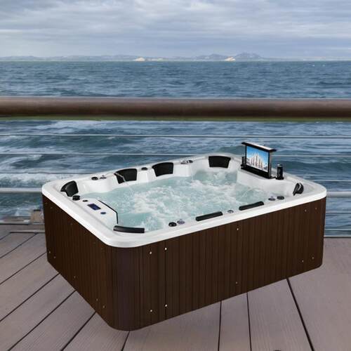 佛山厂家户外按摩浴缸温泉SPA泡池浴盆8人大池花园游泳池Jacuzzi