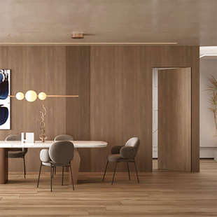 长沙高档木饰面板装饰墙板免漆板格栅背景墙家装别墅防潮装修翻新