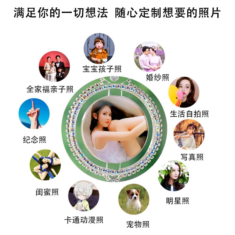 汽车挂件照片制作创意车载镶钻吊坠婚纱照写真集相框水晶高档挂饰