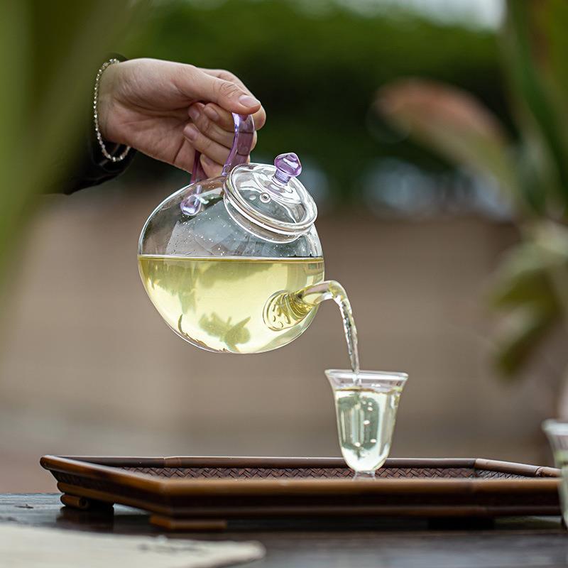 观岚加厚耐HB-HC005热璃壶中式大容量过滤壶冷泡茶新绿茶专用玻泡