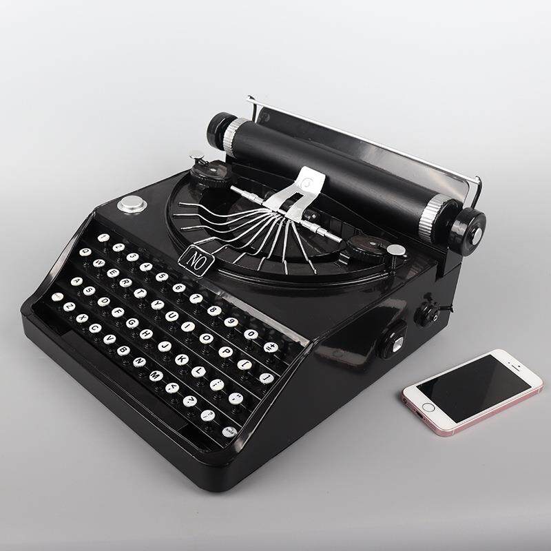 复古怀旧打字机模型铁皮手工艺品老式书店橱窗柜装饰摆件摄影道具