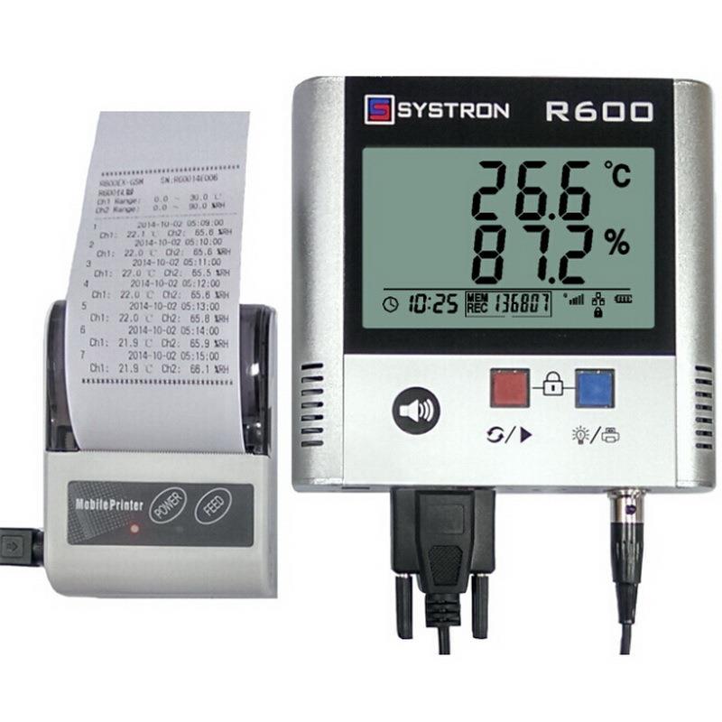 UB声光报温湿度表记录仪温湿度S记录器含计打印机R6警00EXSYSTRON