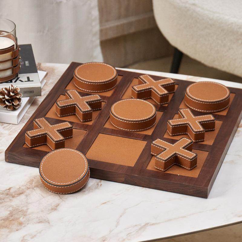 梵茜现代轻奢棋子棋盘摆件软装客厅售楼处别墅书房样板间项目饰品