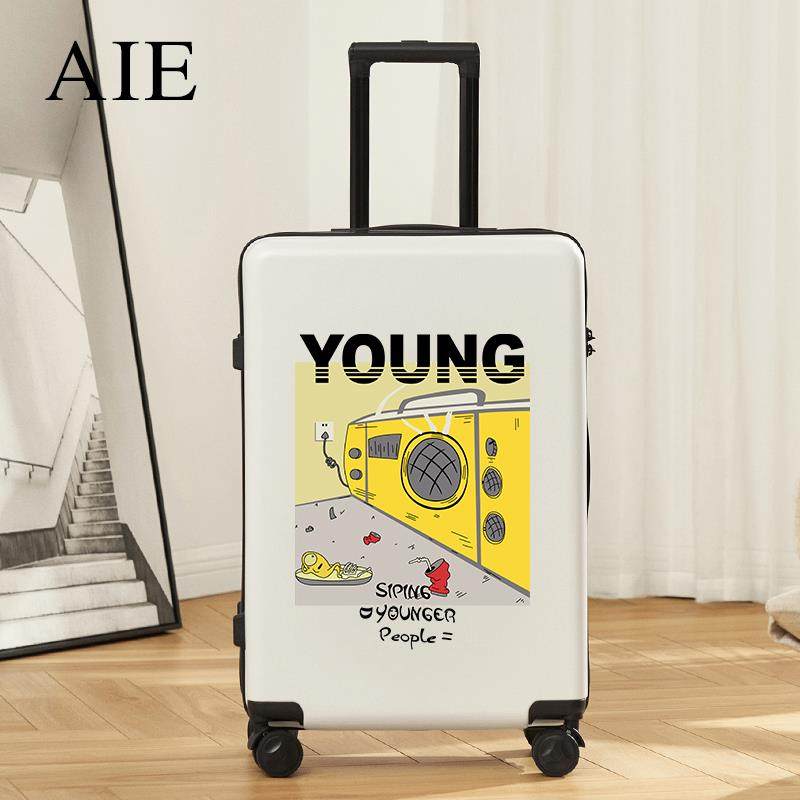 正品AIE大学生行李箱女轻便拉杆密箱20寸时尚颜箱潮流码旅行24寸