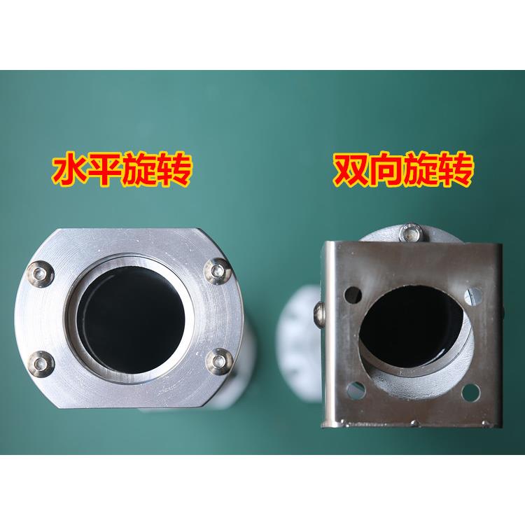全铝直立式触摸屏安装盒控制箱支架立柱大口径可旋转可后仰法兰图片