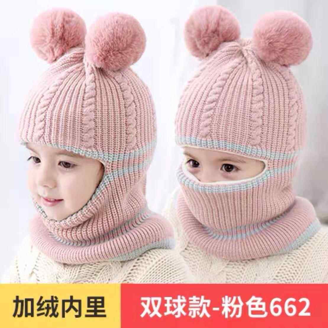 女童帽子围巾一体儿童口罩围脖冬季加绒加厚保暖毛线帽针织帽男童,童装/婴儿装/亲子装,帽子,淘宝优惠券,粉丝福利购,淘宝优惠卷