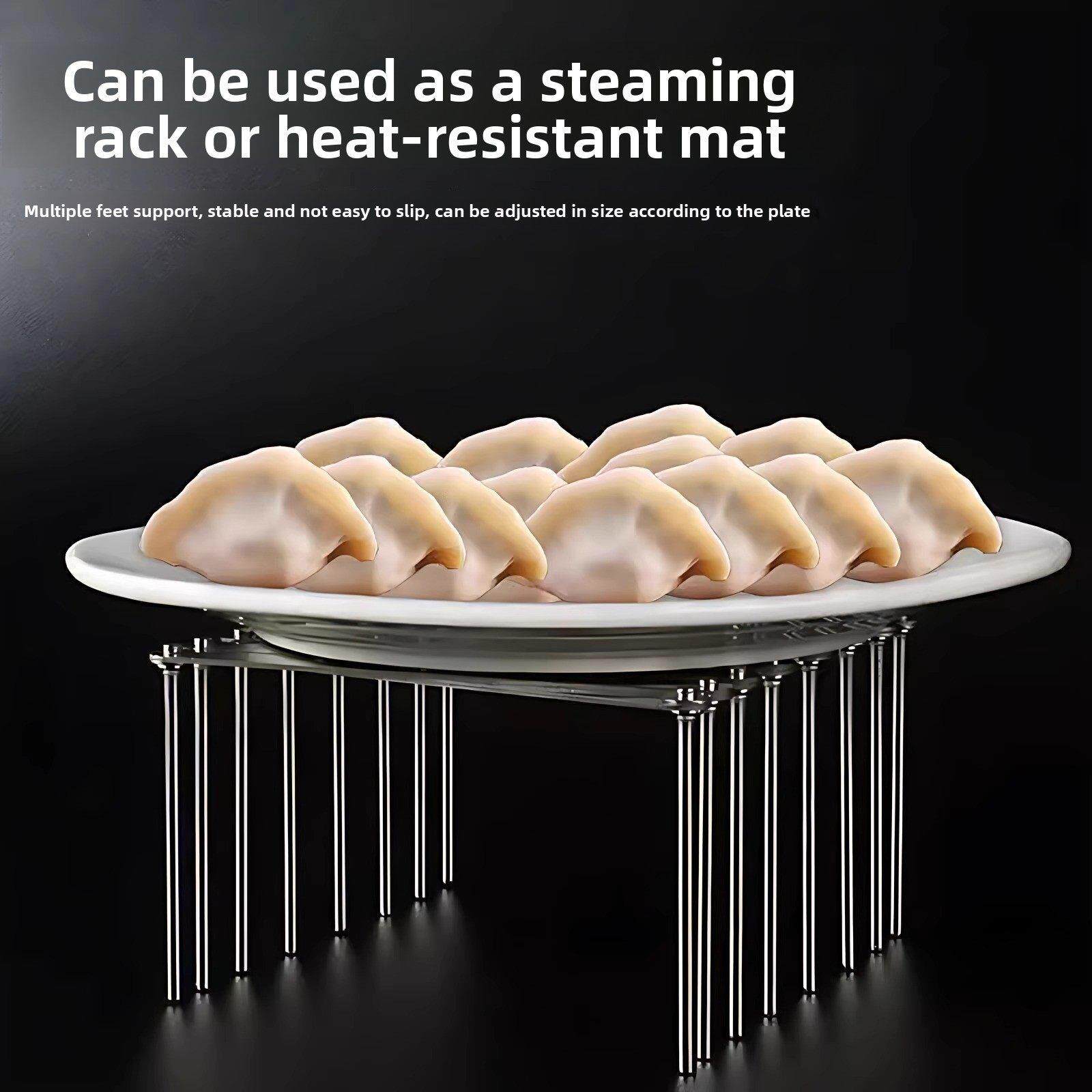 可伸缩多用途置物架不锈钢碗碟盘架收纳沥水架厨房锅盖架通用架子