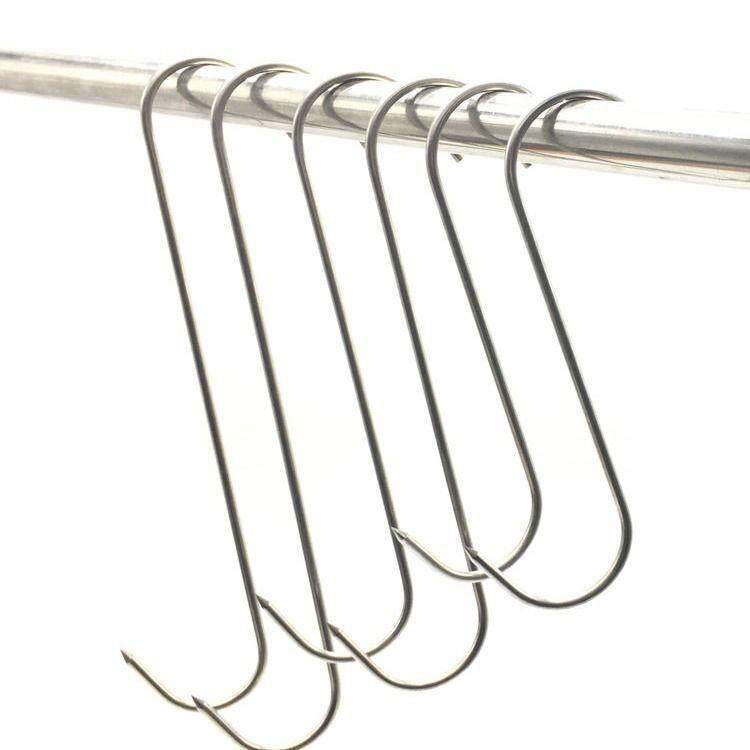 优质不锈钢牛肉钩猪钩带尖S型挂200斤钩子鸭钩烤炉烤叉烧腊钩挂钩