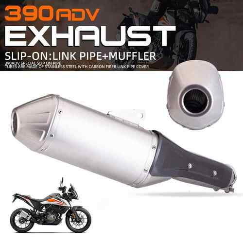 适用于DUKE390 ADV 改装排气管 390ADV T148一体式尾段碳纤维护盖