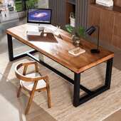 家用台式 办公桌简约写字竞现代电条桌书桌工作台会议长电脑桌实木