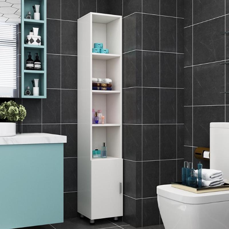 。卫生间小边柜马桶边柜侧柜防水浴室窄柜卫生间壁柜置物架储物柜