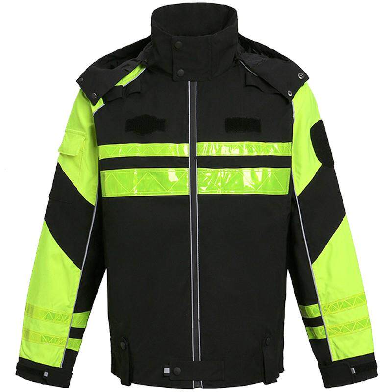 反光加厚摩托车交通骑行服保暖羽绒棉服可拆卸分体式成人户外男款