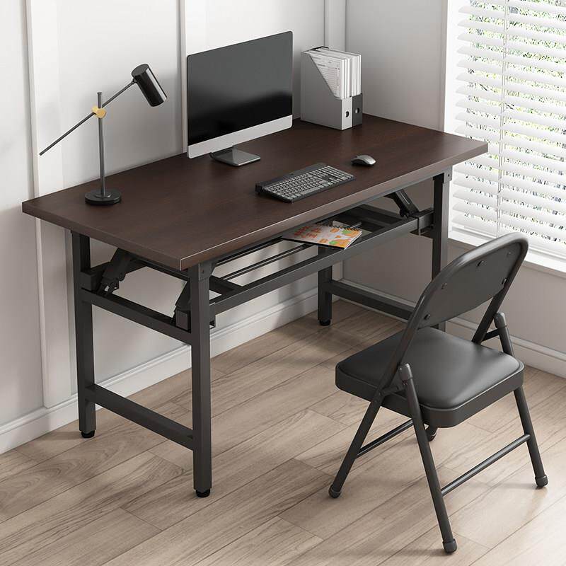 可折叠电脑桌台式书桌家用办公桌卧室小桌子简易学习书桌长方形