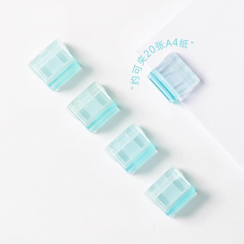 透明夹子办公文件滑滑学生长尾夹