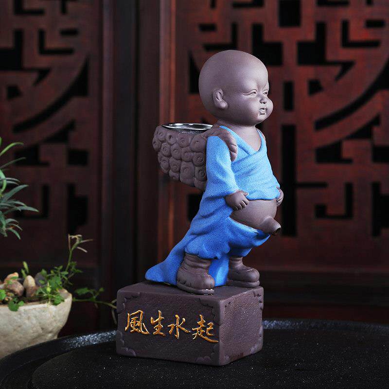 茶道、茶宠摆件、紫砂养小和尚、创意尿壶、个性化尿娃、茶具配件