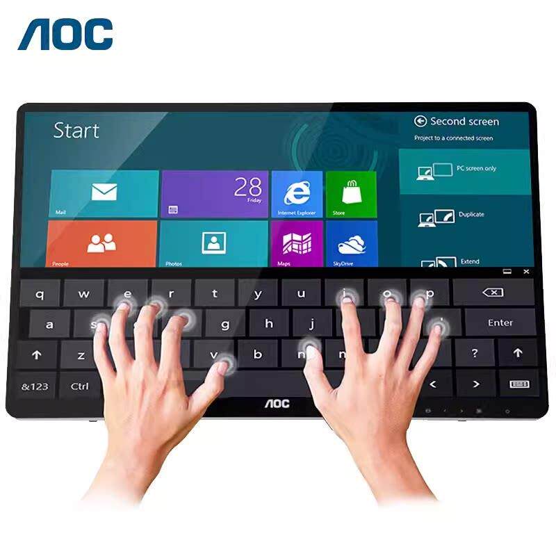 AOC触摸电容屏E2272PWUT/BS工控嵌入台式电脑液晶触摸显示器24P2T