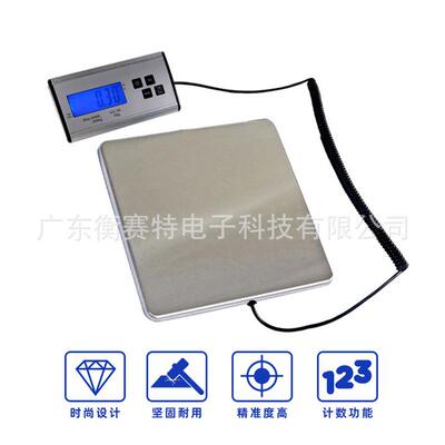 精准电子台秤200kg手提便携不锈钢工业磅秤快递计重货物秤