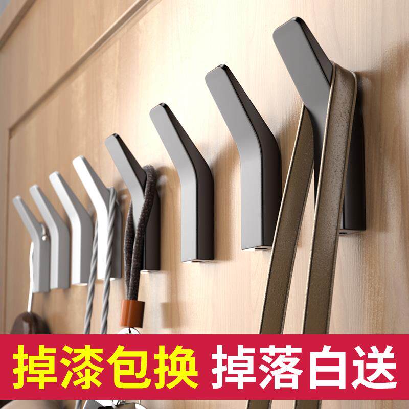 免打孔挂钩强力粘胶卫生间墙上浴室毛巾承重粘钩衣柜门后衣帽钩子